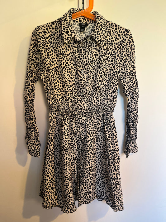 River Island leopard print dress 7-8 years